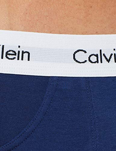 Calvin Klein Cotton Stretch-3er Calcetines, Multicolor (I03 White, Red ginger, Pyro blue), Medium (Pack de 3) para Hombre