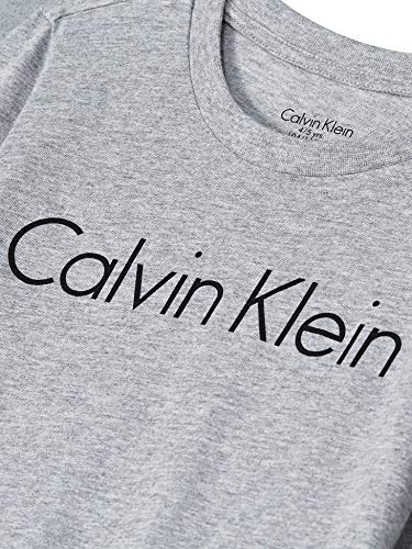 Calvin Klein LS Knit PJ Set Pijama, Gris (Grey Heather W/Black 044), Talla única (Talla del Fabricante: 10-12) para Niños