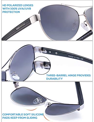 Carfia Gafas de Sol Mujer Hombre Polarizadas Conducción Piloto Eyewear UV400 Protección