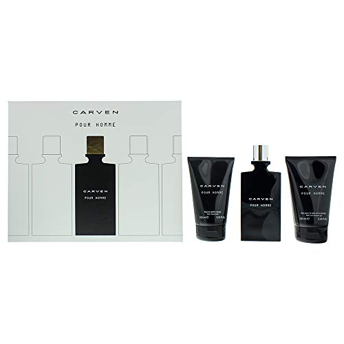 Carven Pour Homme Geschenkset 100ml EDT + 100ml Aftershave Balsem + 100ml Douchegel