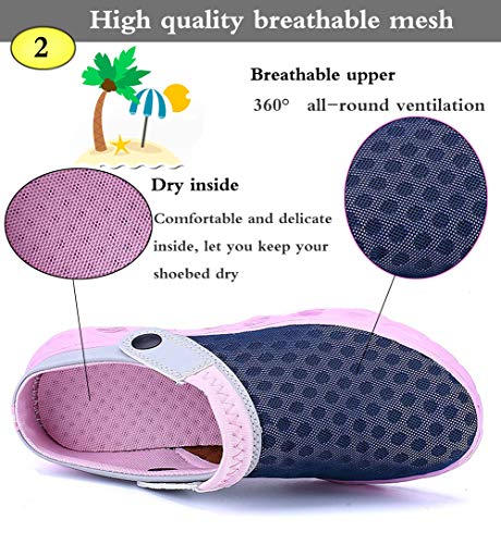 CCZZ Zuecos de Verano para Mujer Hombre Antideslizante Respirable Zapatos Zapatillas Sandalias Chanclas de Playa Ahueca hacia Fuera Las Sandalias 35-48 EU