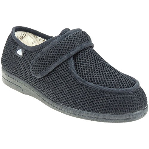 CELIARUIZ Wallaby-REJ Zapatilla Wallaby Rejilla Extra Ancho Especial Antibacteriana Sanitized Diabéticos Posoperatorio Velcro Hombre Mujer Unisex Negro Talla 38