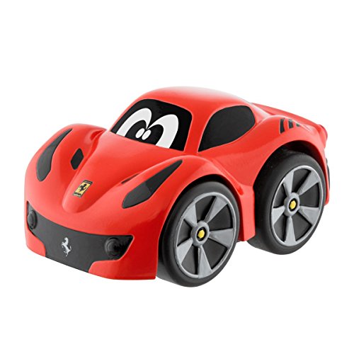 Chicco - Mini vehículo Ferrari F12 TDF Turbo Touch, con carga por retroceso, color rojo