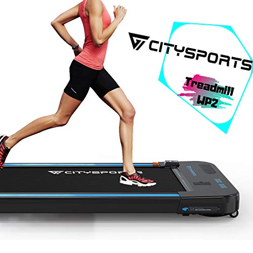 CITYSPORTS Cinta de Correr Caminar Eléctrica Motor 440W, Altavoces Bluetooth, Velocidad Ajustable, Pantalla LCD y Contador de Calorías, Ultradelgado y Silencioso, Diseñado para el Hogar/la Oficina