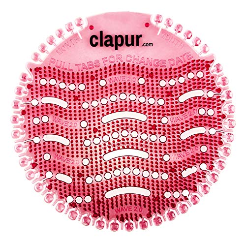 clapur Urinario Colador (2 Stk.) con indicador de Intercambio y protección contra salpicaduras, para cualquier PISSOIR y Urinario, redondo, 2x Apfel-Zimt, morado, 2