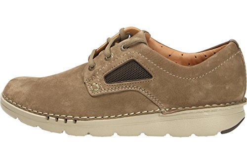 Clarks Unnature Plain, Zapatos de Cordones Derby para Hombre, Verde (Olive Nubuck), 41.5 EU