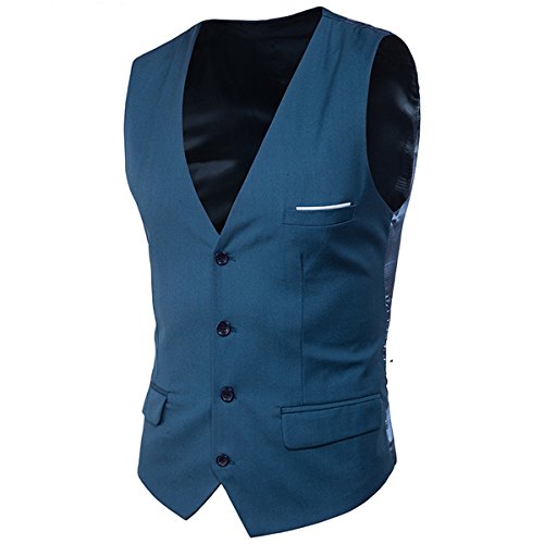 Cloud Style Traje ceñido para hombre, moderna chaqueta de un botón azul M