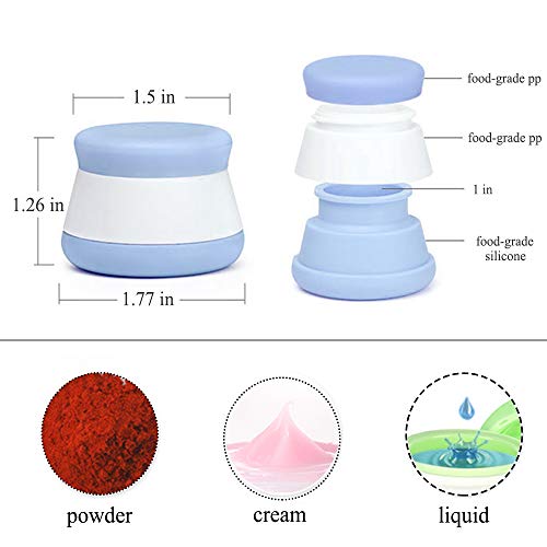 CNYMANY 5 Piezas Botellas de Viaje Contenedores Tarros de Crema de Silicona a Prueba de Fugas para la loción de champú con Estuche de tocador