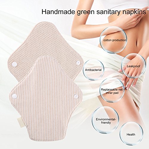 Cojín menstrual lavable, reutilizable Women Panty Liners toalla sanitaria menstrual Pad