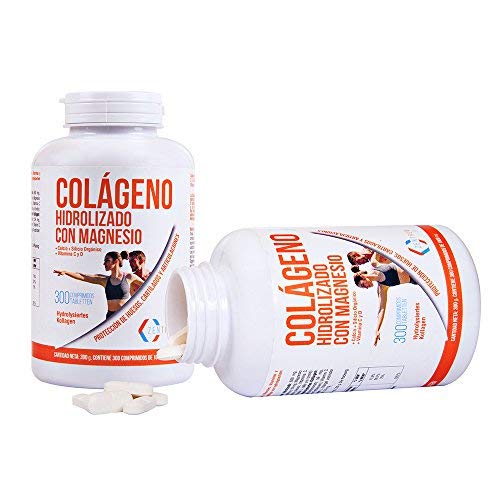 Colágeno hidrolizado con calcio para huesos y articulaciones – Colágeno con vitamina C y vitamina D para ayudar a la energía del día a día (300)