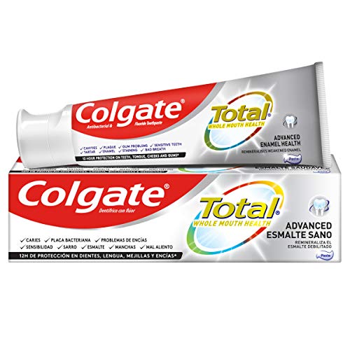 Colgate Total Esmalte Sano, Pasta De Dientes - Pack 12 ud x 75 ml