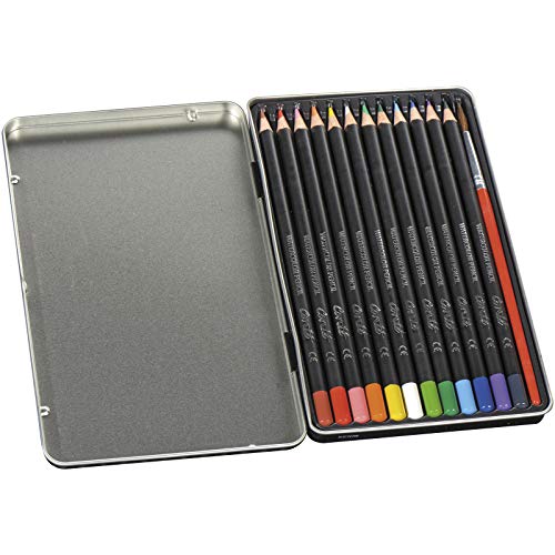 Conté Colouring Lápices de Colores - Colores Surtidos, Caja Metálica de 12 Unidades