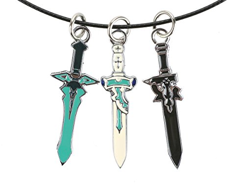 CoolChange Collar de Sword Art Online con Colgantes en Forma de Espada