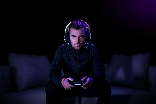 Corsair Void Elite RGB Wireless Auriculares para Juegos (7.1 Sonido Envolvente, Inalámbrico de 2.4 GHz de Baja latencia, 12 m de Alcance, Personalizable Iluminación, Compatible con PC, PS4) Blanco