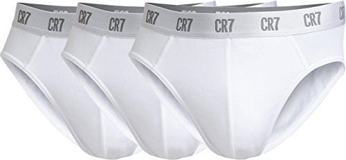 CR7 Cristiano Ronaldo Basic - Ropa interior deportiva, 3 piezas, color Blanco (Plain White), talla S