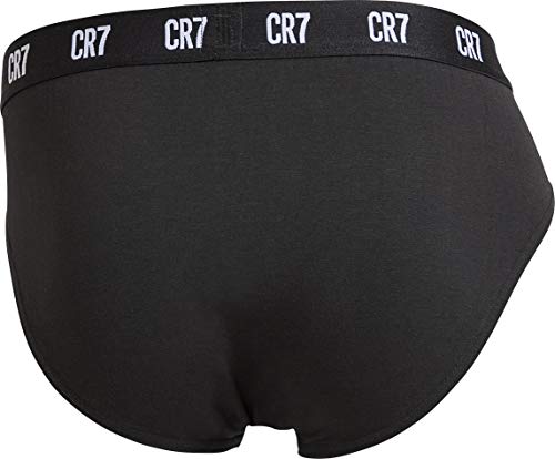 CR7 Cristiano Ronaldo - Basic - Slip Deportivo Hombre - Alto Contenido en algodón - Negro - Tamaño XL (CR7-JBS-8100-66-900-XL)