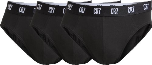 CR7 Cristiano Ronaldo - Basic - Slip Deportivo Hombre - Alto Contenido en algodón - Negro - Tamaño XXL (CR7-JBS-8100-66-900-2XL)