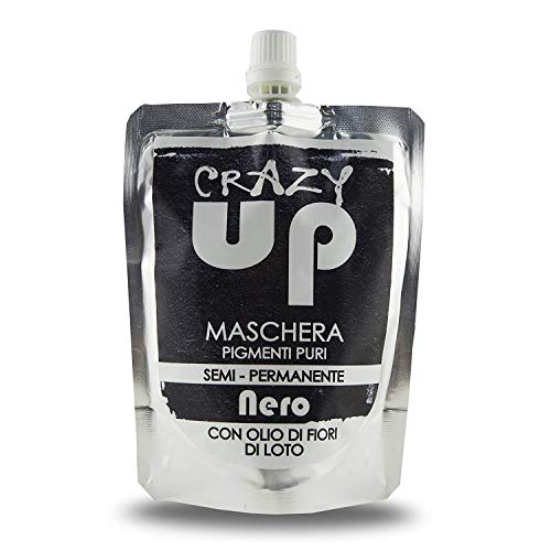 Crazy Up Mascarilla Colorante Sin Amoniaco Semipermanente para el cabello - Negro - 200 ml