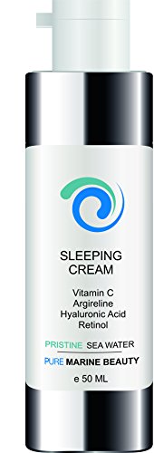 Crema de Noche con Ácido Hialurónico, Argireline y Vitamina C ● airless 50 ml ● bleumarine Bretania Cosmética Marina ● Crema Antiarrugas ● Made in Francia - Bretaña