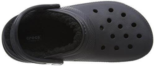 Crocs Classic Lined Clog, Zuecos Unisex Adulto, Negro (Black/Black), 45/46 EU