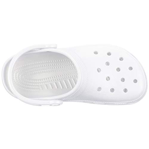 Crocs Classic U, Zuecos con Correa Trasera Unisex Adulto, White, 41/42 EU