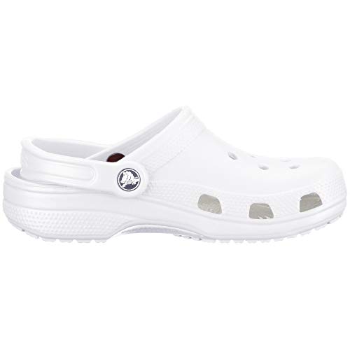 Crocs Classic U, Zuecos con Correa Trasera Unisex Adulto, White, 41/42 EU