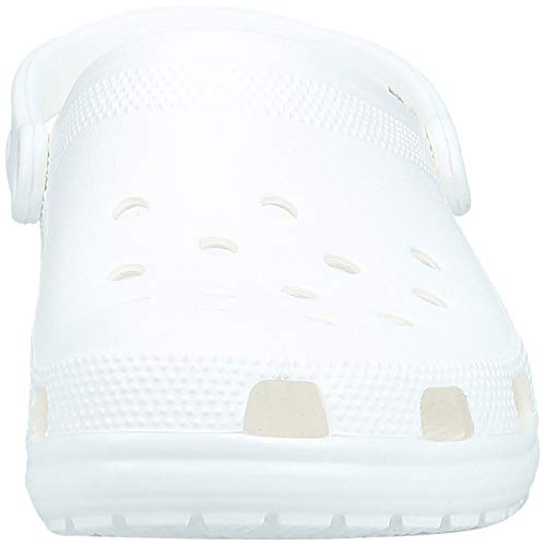 Crocs Classic U, Zuecos con Correa Trasera Unisex Adulto, White, 41/42 EU