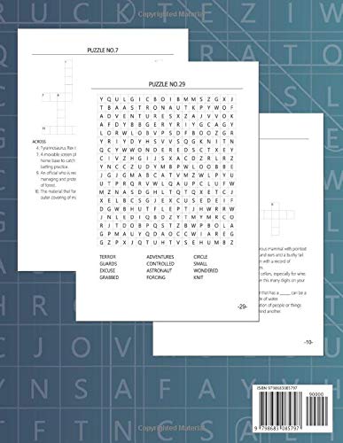 Crossword Word Search Puzzle Books for adults: Activity book for senior Large Print | Improve your brain with this Puzzle Book | Vol. 1 (Words Activity Puzzle Books for adults)