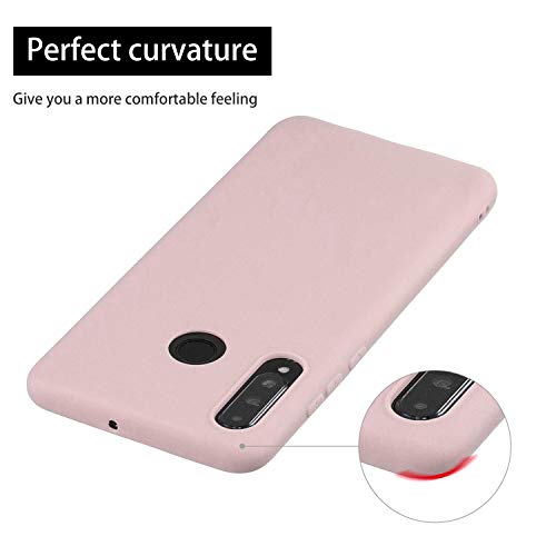 cuzz Funda para Xiaomi Redmi Note 8+{Protector de Pantalla de Vidrio Templado} Carcasa Silicona Suave Gel Rasguño y Resistente Teléfono Móvil Cover-Rosa Claro