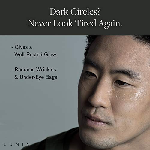 Defensa para las ojeras de los hombres (1 oz.): Tratamiento antiedad en crema para los ojos formulado en Corea - Reduce finas líneas, arrugas, bolsas en los ojos, ojeras - por Lumin