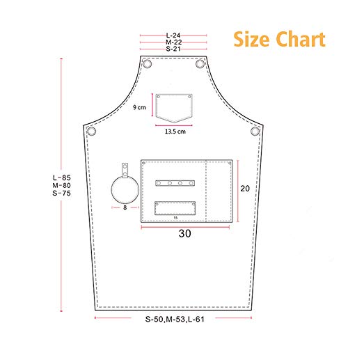 Delantal vaquero con bolsillos para peluquería, pintor, jardinero, estilista para mujeres y hombres (mediano, gris)
