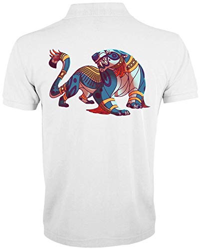 Desconocido Tribal Jaguar Vector Artwork Polo de Hombre Medium