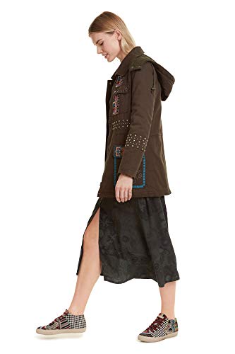 Desigual Coat Lena Abrigo, Grün (Grün Flasche 4009), 44 para Mujer