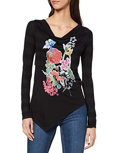 Desigual TS_Silvia Camisa Manga Larga, Negro (Negro 2000), Medium para Mujer