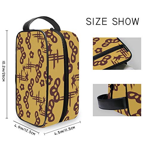DEZIRO - Neceser de viaje portátil de estilo oriental impermeable para maquillaje, bolsa de cosméticos para mujeres y niñas