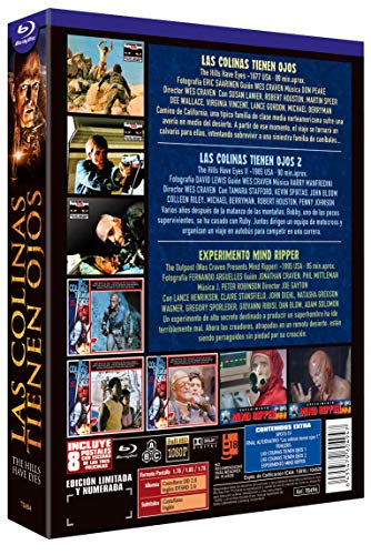 Digipack Las Colinas Tienen Ojos 3 Peliculas 3 Blu Rays con 8 Postales Edición Limitada y Numerada [Blu-ray]