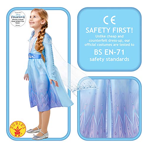 Disney, Elsa Travel Frozen2 Classic - Disfraz de Elsa Travel, Multicolor, L (7-8 años)