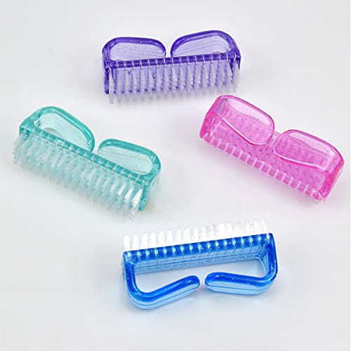 Dokpav 4PCS Cepillo De Uñas, Cepillo de Limpieza para Uñas, Cepillos para Uñas Mano Cepillo de Limpieza, Cepillo de Mano de Fregar Limpieza, Cepillo de Mango Pequeño para Limpieza y Limpieza de Uñas