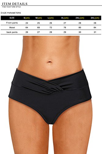 Dolamen Mujer Shorts de baño, 2018 Navegar trajes de baño Bañador Deportivo Traje de Baño Bañador de natación Bikini Para Mujer bragas pantalones cortos (Medium, Negro)