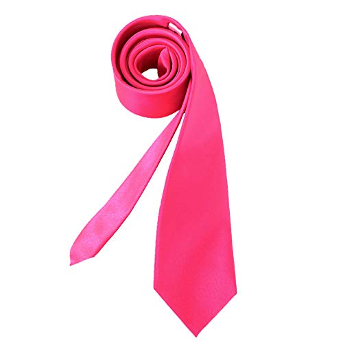 DonDon hombres corbata 7 cm business professional classica hecho a mano rosa para la oficina o eventos festivos