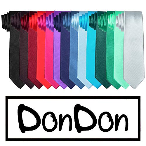 DonDon hombres corbata 7 cm business professional classica hecho a mano rosa para la oficina o eventos festivos