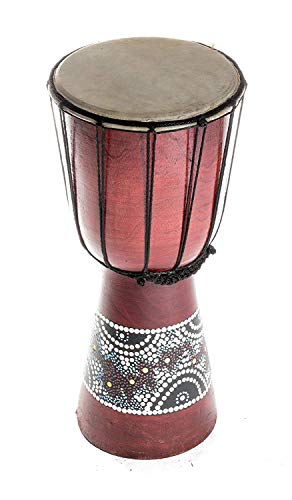 Double Duck products Tambor Djembe 20cm Altura Madera Profesional Bongo Comercio Justo