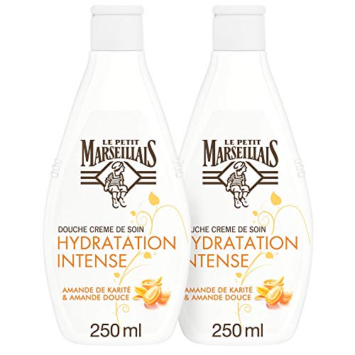 Douche Crème Hydratation Intense, mantequilla de karité y acacia de Túnez, 250 ml, lote de 2, de Le Petit Marseillais