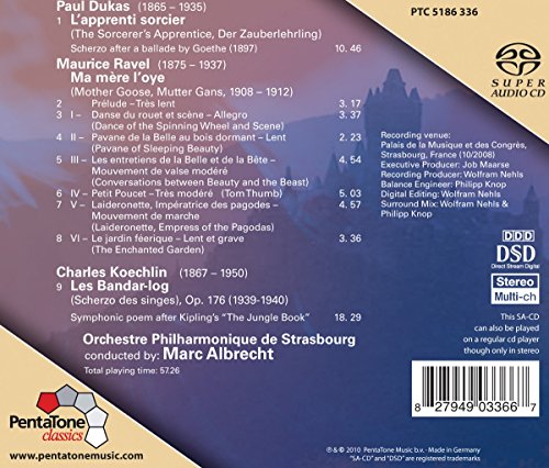 Dukas/Ravel/Koechlin: El Aprendiz De Brujo; Mi Madre La Oca; Le Bandar Log / Orchestre Philharmonique De Strasbourg - Albrecht