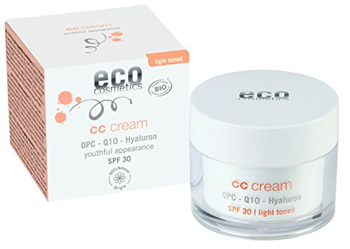 Eco Cosmetics CC Cream Q10 - Crema con SPF 30, tono claro