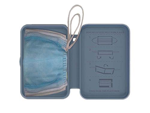 ECODEPIL Porta mascarillas - Pack de 4 Estuches - Caja para mascarillas Reutilizable- Ideal para Guardar Tus mascarillas- Protección asegurada Fácil de Limpiar- Colores Variados