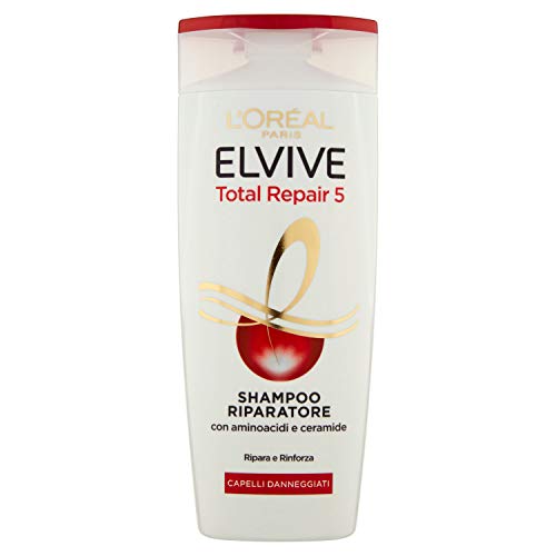 Elvive – Champú reconstituyente Total Repair 5, cabello liso – 250 ml, 1 unidad