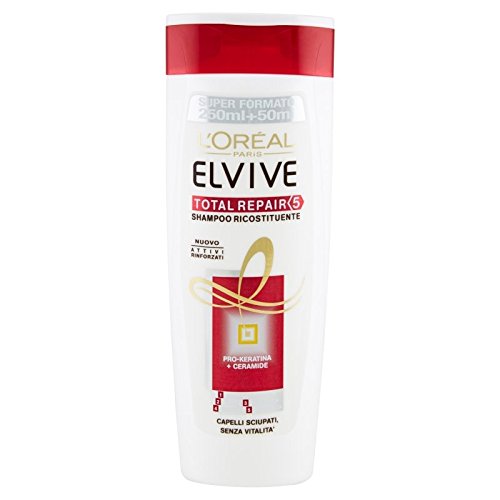 Elvive Total Repair 5 Champú ricostituente pelo sciupati, sin vitalità 300 ml