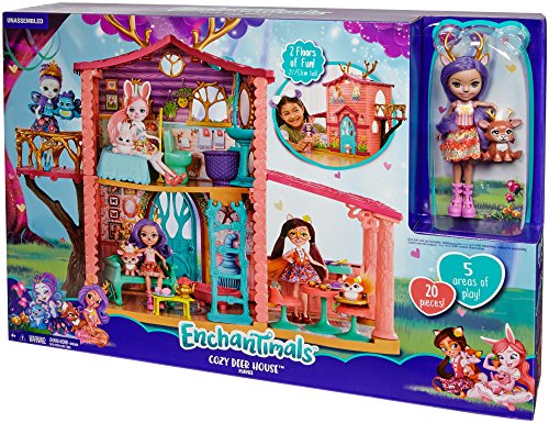 Enchantimals - Supercasa del bosque y muñeca Danessa, edad recomendada: 4 - 10 años (Mattel FRH50)