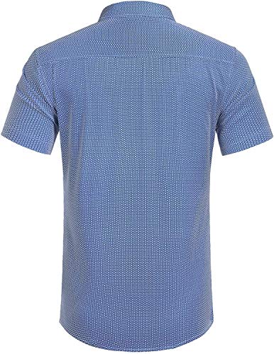 Ericcay Camiseta De Manga Corta Camisas Casuales Cuello De Difusión Regular Fit Camisa De Verano para Hombre Manera De Las Tapas Acogedor Básico Tops Ropa (Color : Marine Blau, One Size : XXL)